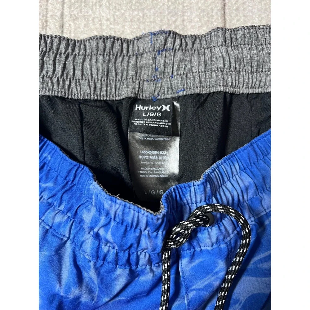 Hurley Tie Dye Swim Trunks Shorts Blue‎ Mens Large